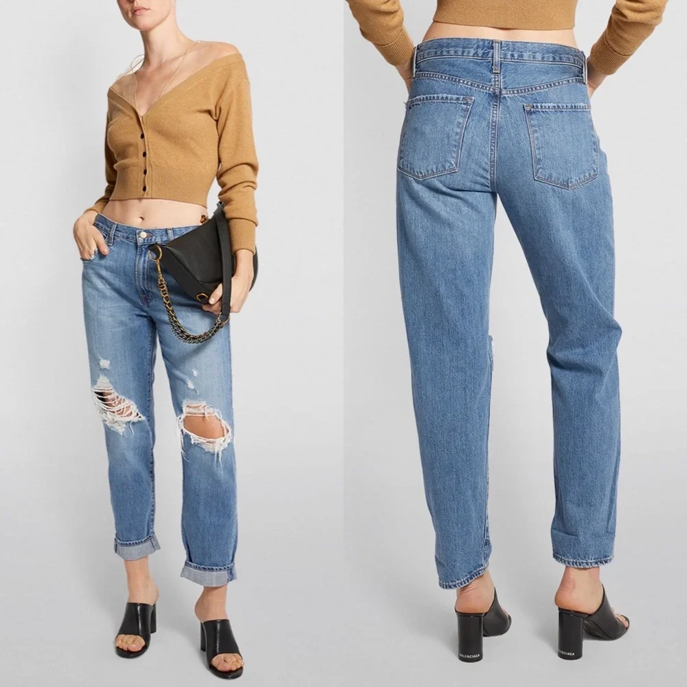 NWT J Brand Tate Distressed Boyfriend Jeans - Picture 3 of 5